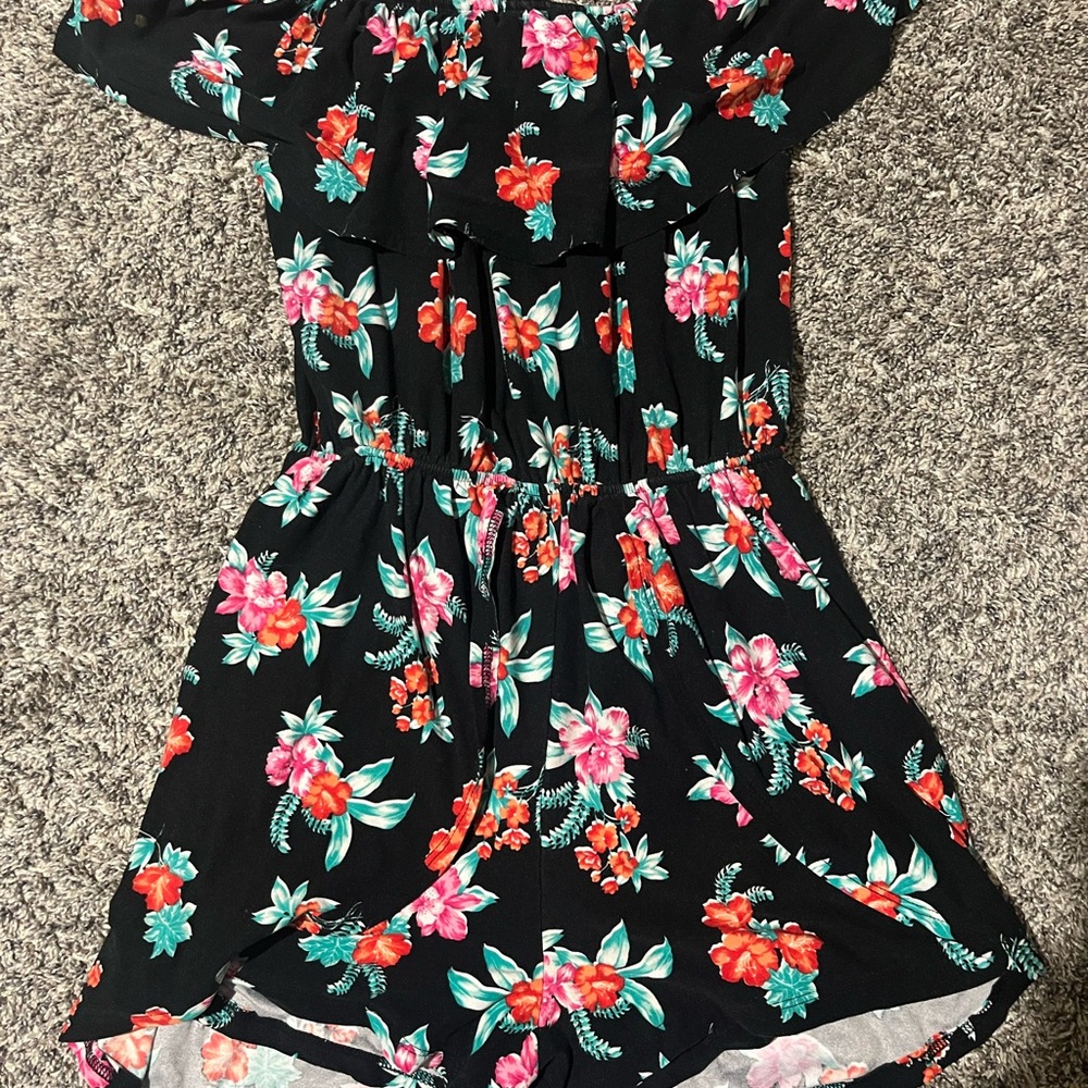 Elegant Floral Black Jumpsuit